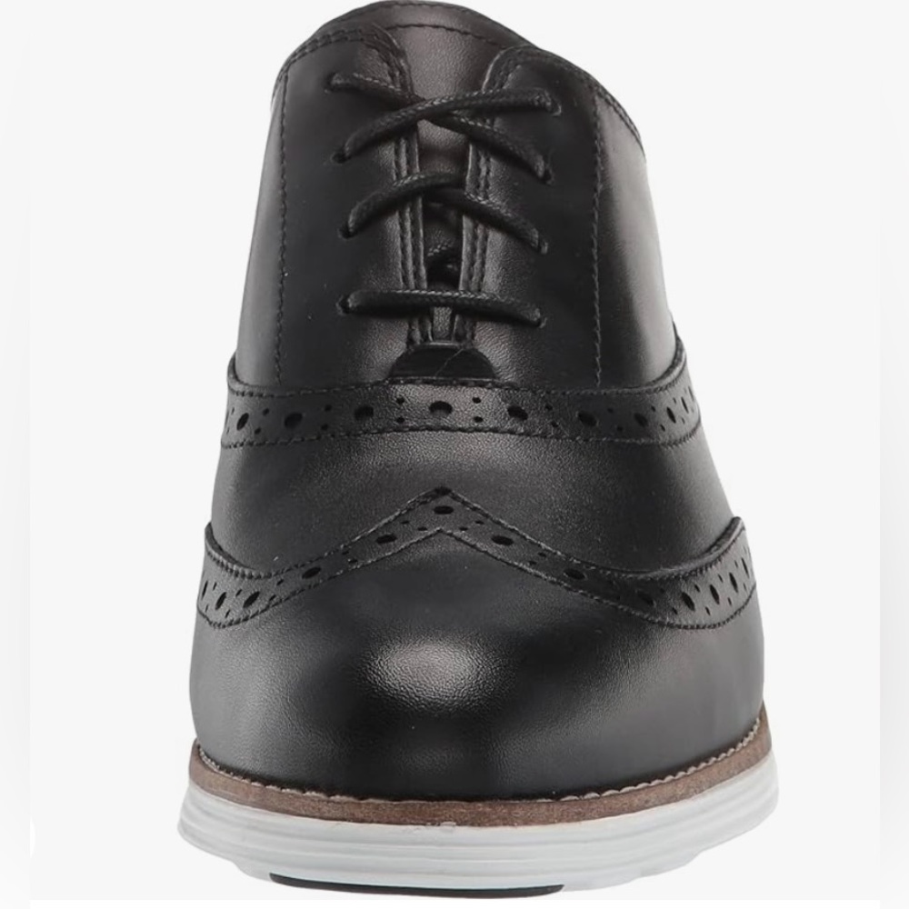 Cole Haan Women's ORIGINALGRAND Wingtip Oxford, Black/Optic